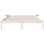 vidaXL Cadre de lit avec tables de chevet Blanc 160 x 220 cm