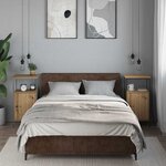 vidaXL Tables de chevet 2 Pièces chêne artisanal bois d'ingénierie