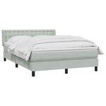 vidaXL Sommier à lattes de lit et matelas gris clair 140x210cm velours