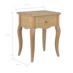 vidaXL Table de chevet 40 x 30 x 50 cm Bois de pin massif