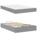 vidaXL Cadre de lit avec matelas Gris clair 120 x 200 cm tissu