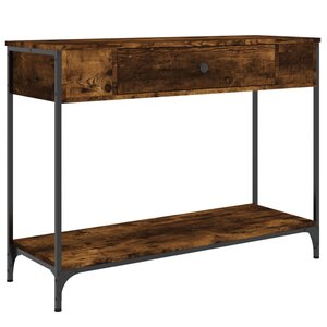 vidaXL Table console chêne fumé 100x34 5x75 cm bois d'ingénierie