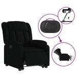 vidaXL Fauteuil inclinable électrique noir tissu