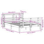 vidaXL Cadre de lit avec tête de lit sans matelas 160x200 cm