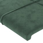 vidaXL Tête de lit avec oreilles Vert foncé 93x16x118/128 cm Velours