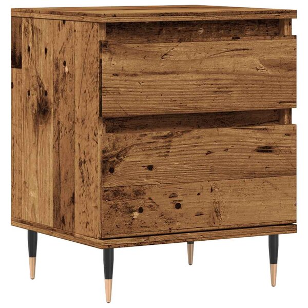vidaXL Table de chevet vieux bois 40x35x50 cm bois d’ingénierie