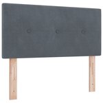 Lit avec sommier et matelas vidaXL Gris foncé Simple Velours