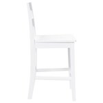VidaXL Tabourets de bar 2 Pièces blanc bois massif d'hévéa
