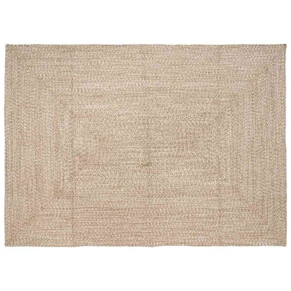 vidaXL Tapis Naturel et blanc 160 x 230 cm Jute