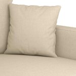 vidaXL Canapé à 2 places Crème 120 cm Tissu