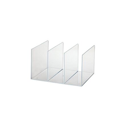 Porte-revues Catalogues 3 Compartiments 8,5 cm Acrylique H15,8 cm Transparent MAUL