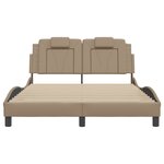 vidaXL Cadre de lit sans matelas cappuccino 140x190 cm similicuir