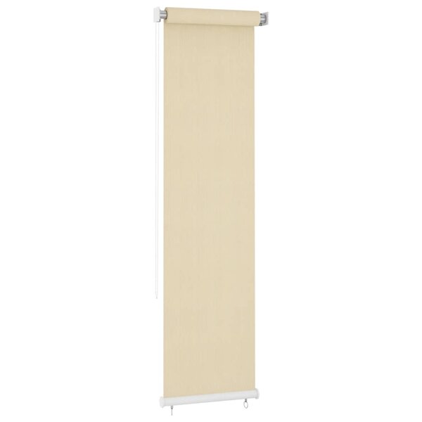 vidaXL Store roulant d'extérieur Crème 60x230 cm PEHD