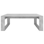 vidaXL Table basse Gris béton 100x100x35 cm Bois d'ingénierie