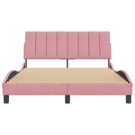 vidaXL Cadre de lit sans matelas Hanko rose 120x200 cm velours