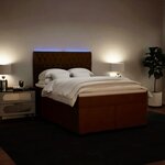 vidaXL Sommier à lattes de lit avec matelas Rose 160x200 cm Velours