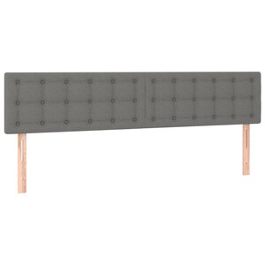 vidaXL Têtes de lit 2 Pièces Gris foncé 80x5x78/88 cm Tissu