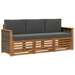 vidaXL Ensembles de canapés 3 pc Bois d'Acacia Massif
