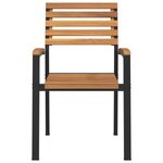 vidaXL Chaises de jardin empilables lot de 4 bois d'acacia et métal
