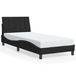 vidaXL Cadre de lit sans matelas Hanko noir 90x200 cm velours