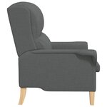 vidaXL Fauteuil moderne Gris foncé Tissu  Bois Moyen Durable Fauteuil