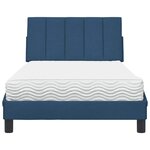vidaXL Lit avec matelas bleu 100x200 cm tissu