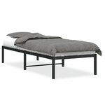 vidaXL Cadre de lit métal sans matelas noir 75x190 cm