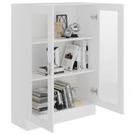 vidaXL Armoire à vitrine Blanc 82 5x30 5x115 cm Bois d'ingénierie