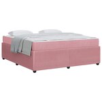 vidaXL Cadre de lit avec matelas Rose 180 x 200 cm tissu