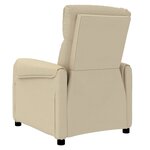 vidaXL Fauteuil inclinable électrique Crème Tissu