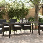 vidaXL Table de Jardin Noir 200 x 80 x 73 cm Teck massif