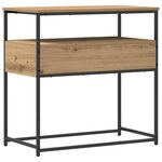 vidaXL Table console avec tiroir chêne artisanal 75 x 40 x 75 cm