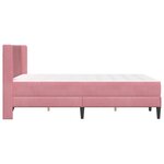 vidaXL Cadre de lit avec matelas Rose 140 x 200 cm Velours