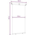 vidaXL Store latéral de balcon 100  polyester fer acier