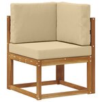 vidaXL Ensemble de canapés d'extérieur 7 pc Naturel et Beige