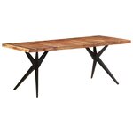 vidaXL Table de salle à manger 200x90x76 cm Bois d'acacia massif