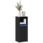 vidaXL Buffet avec LED noir 38x34x100 cm bois d'ingénierie