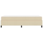 vidaXL Lit à ressorts Crème  Noir 100 x 200 cm Tissu  Bois Engineered