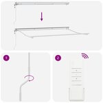 vidaXL Cadre de auvent Blanc 3.5 x 2 m