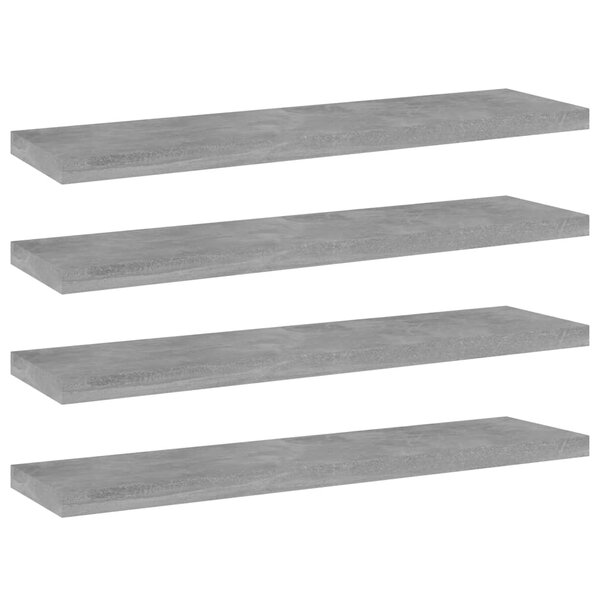 vidaXL Panneaux de bibliothèque 4 Pièces gris béton bois d’ingénierie