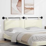 vidaXL Tête de lit suspendue Crème Tissu en velours côtelé