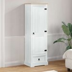 vidaXL Armoires avec tiroir Blanc 55 x 38 x 170 cm Pin massif