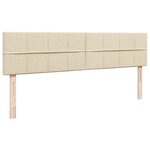 VidaXL Cadre de lit ottoman avec matelas crème 160x200 cm tissu