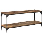 vidaXL Meuble TV Bois Ancien 100x33x41cm Bois d'ingénierie et fer