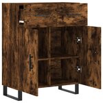 vidaXL Buffet chêne fumé 69 5x34x90 cm bois d'ingénierie
