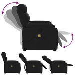 vidaXL Fauteuil de massage inclinable Noir Tissu