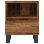 vidaXL Tables de chevet 2 Pièces vieux bois 40x35x50 cm bois d’ingénierie