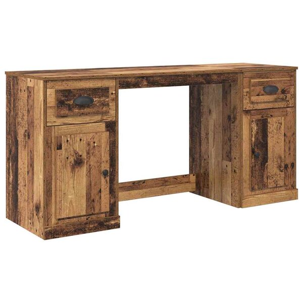 vidaXL Bureau avec armoire avec tiroir Bois Ancien 154 5 x 50 x 75 cm