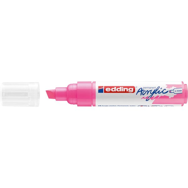 Marqueur acrylique large 5000 rose fluOrescent 5-10 mm x 5 EDDING