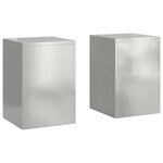 vidaXL Supports pour plantes 2 Pièces Argent 24 x 24 x 35 cm
